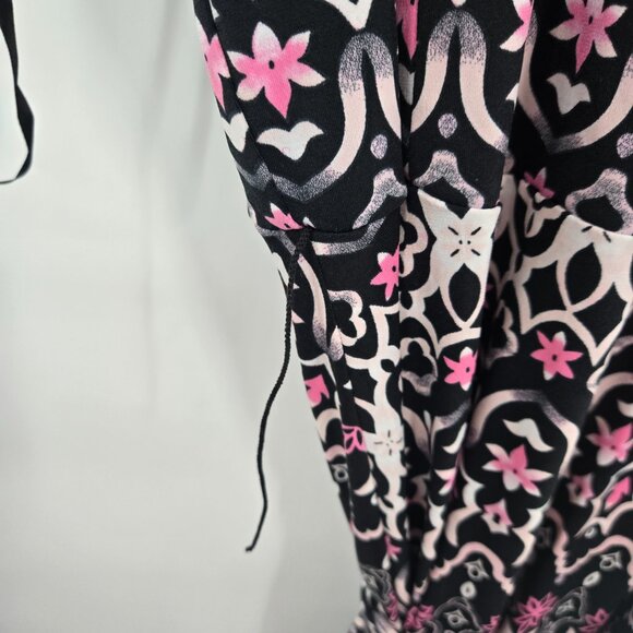 Charter Club Black Pink Geometric Midi Dress XXL - Picture 4 of 11